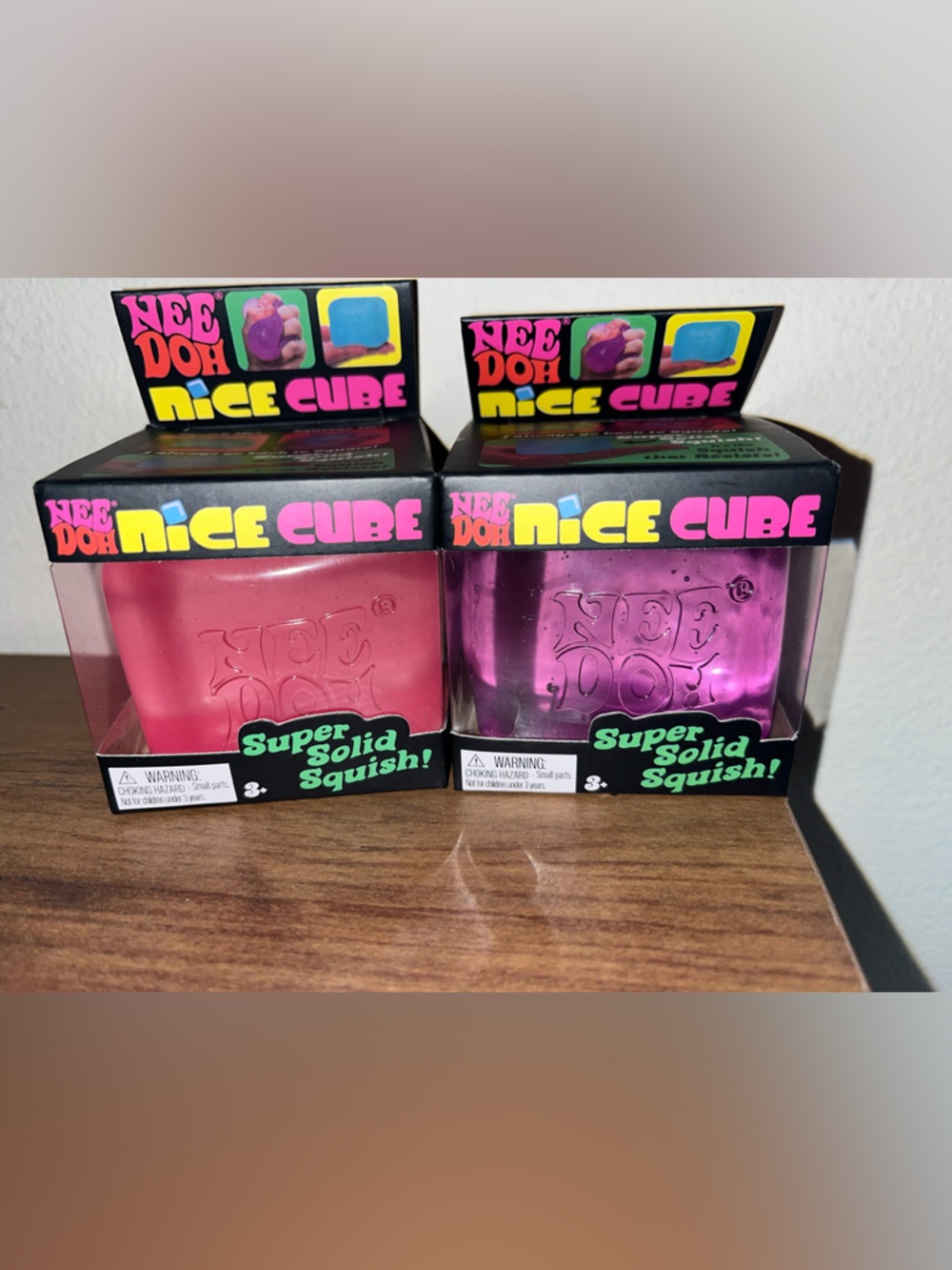 Nee Doh n-ice Cube Squishy Set - Pink & Purple